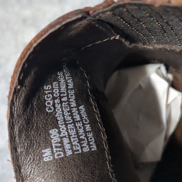 Born Olivia brown Leather Ankle Booties Size 8 - Picture 8 of 9